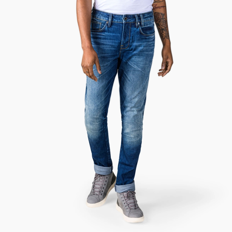 Blugi motocicletă Revit Carlin SK Extra Cropped albaștri