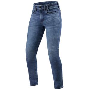 Blugi motocicletă Revit Piston 3 Skinny Extra Cropped, albastru spălat