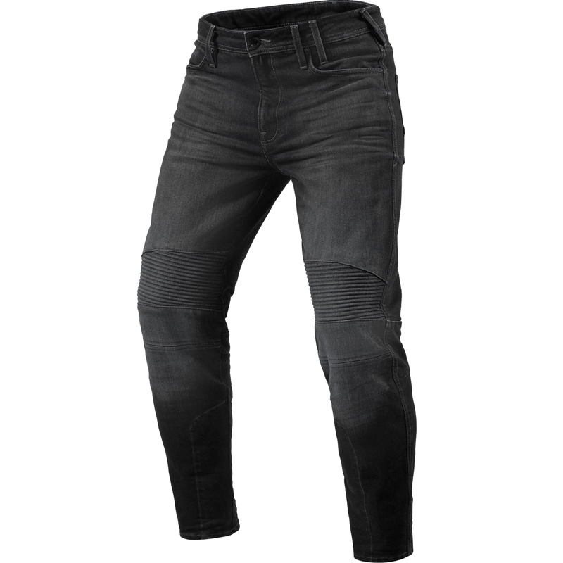 Blugi motocicletă Revit Moto 2 TF Extra Cropped gri închis spălati