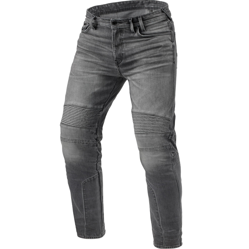Blugi motocicletă Revit Moto 2 TF Extra Cropped gri mediu spălati