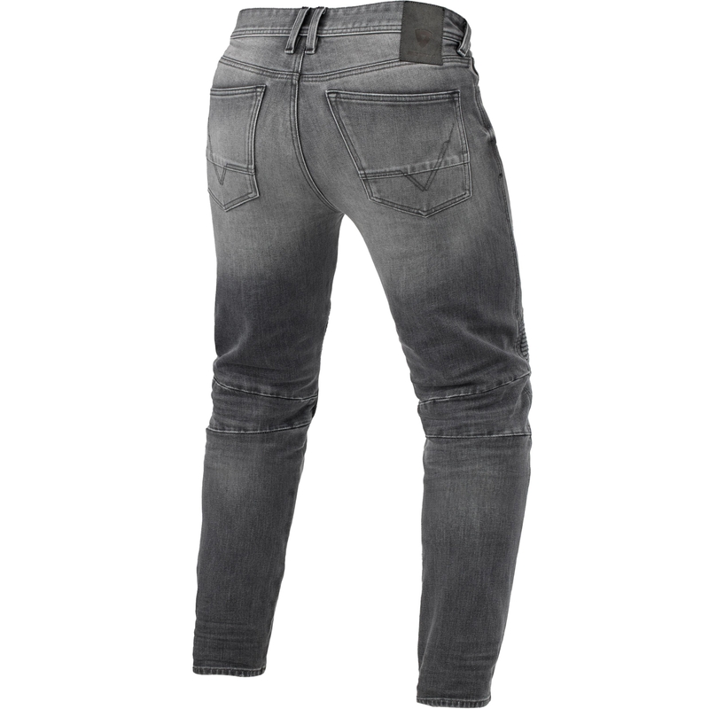 Blugi motocicletă Revit Moto 2 TF Extra Cropped gri mediu spălati