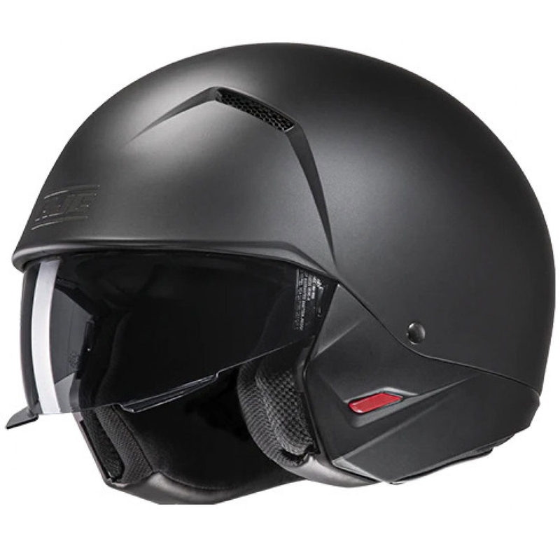 Cască deschisă cu mască HJC i20N Solid Semi Flat neagră