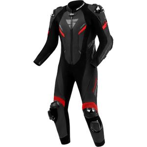 Costum moto din piele Shima Hyper-RS negru-rosu