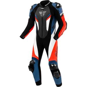 Costum moto din piele Shima Hyper-RS negru-rosu-albastru-alb