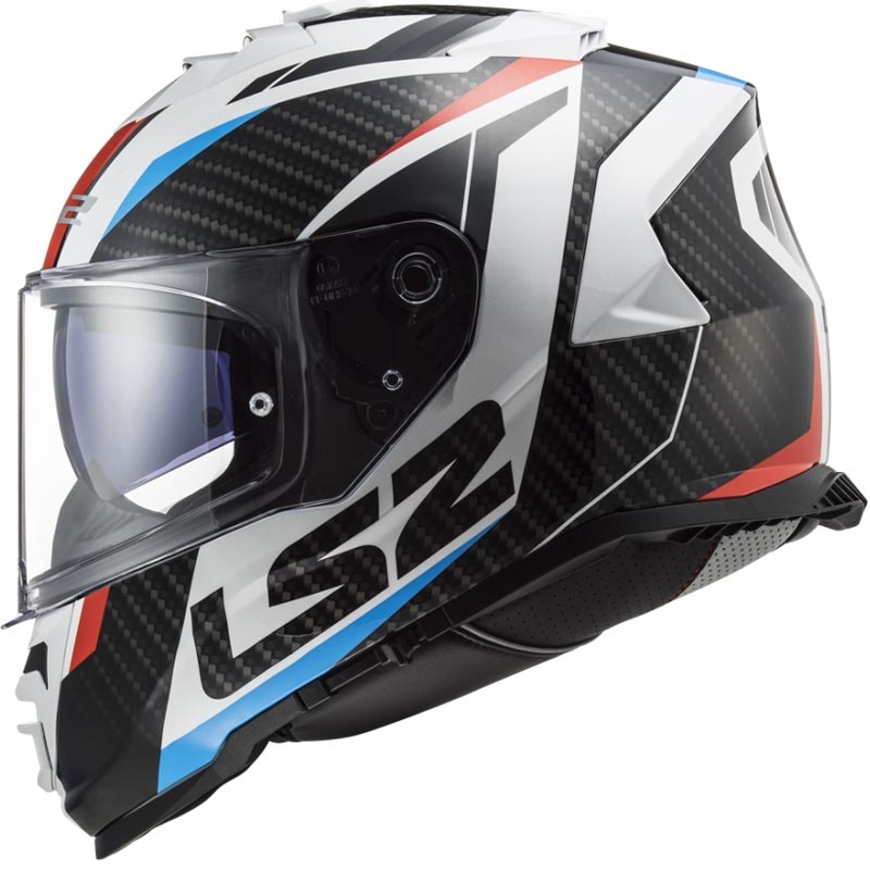 Cască integrală pentru motocicletă LS2 FF800 Storm II Racer alb-negru-roșu-albastru