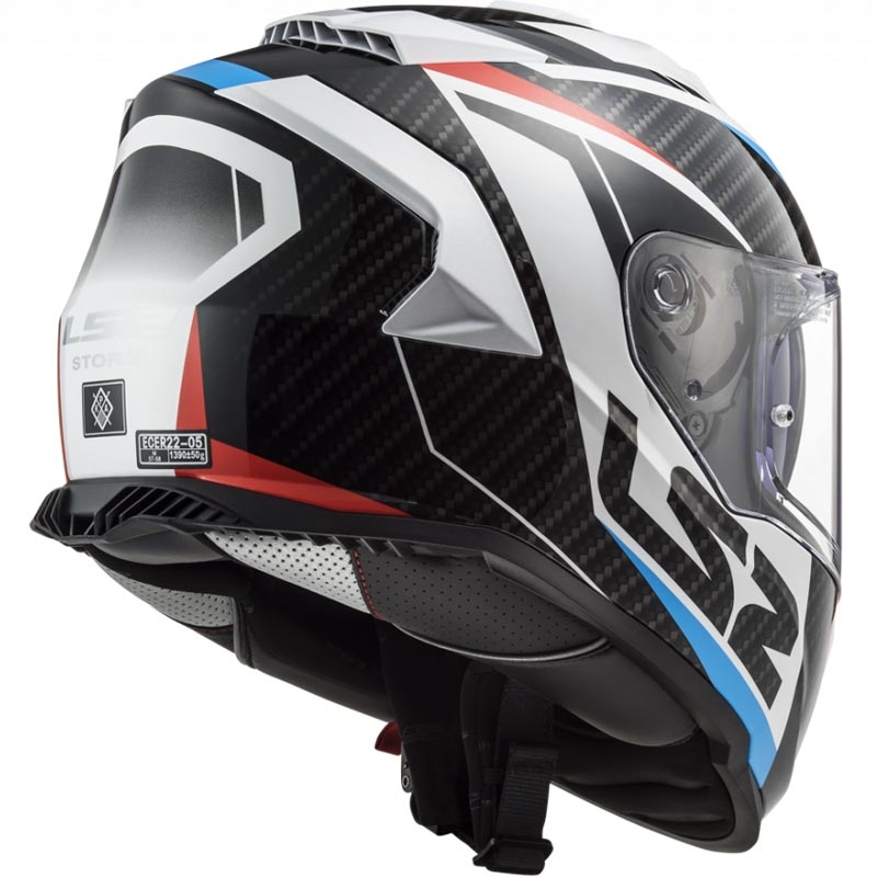 Cască integrală pentru motocicletă LS2 FF800 Storm II Racer alb-negru-roșu-albastru