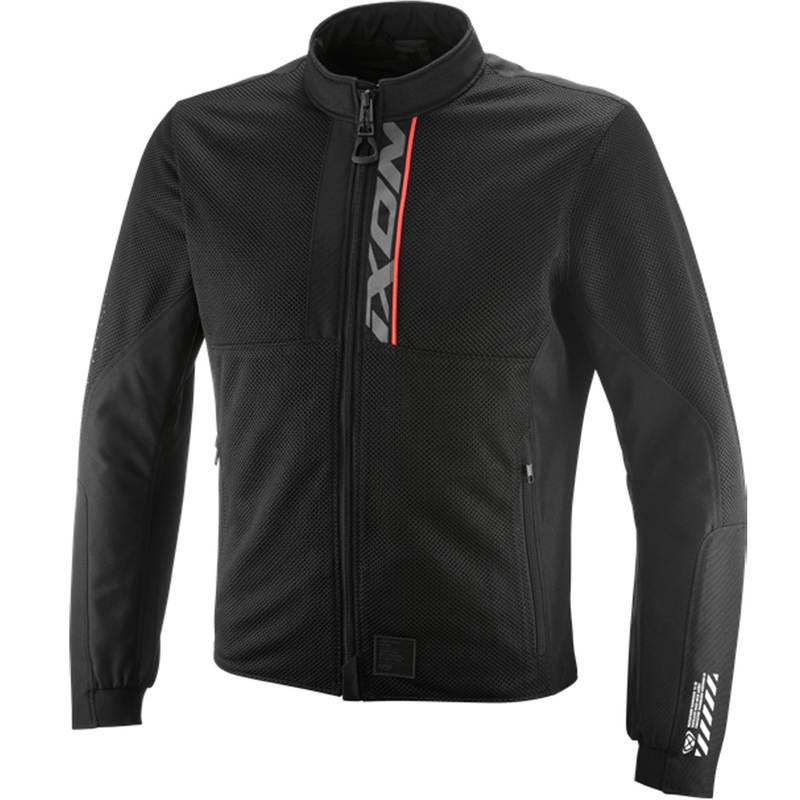 Geacă motociclistă IXON Ostro negru-roșu fluo