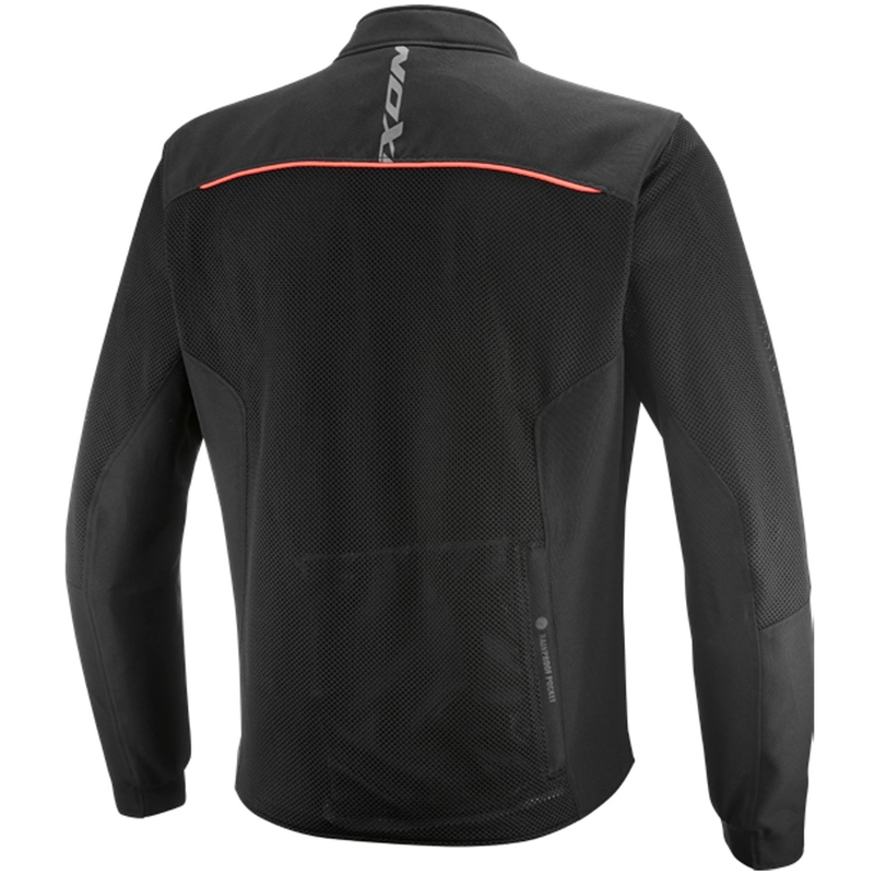 Geacă motociclistă IXON Ostro negru-roșu fluo