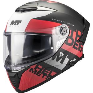 Cască integrală pentru motocicletă MT Thunder 4 SV Waves B5 negru mat-roșu