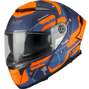Cască integrală pentru motocicletă MT Thunder 4 SV Lumex C24 albastru-portocaliu
