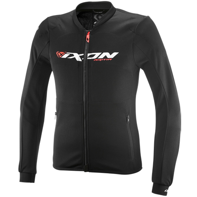 Hanorac motocicletă IXON Arma negru-alb-roșu fluo