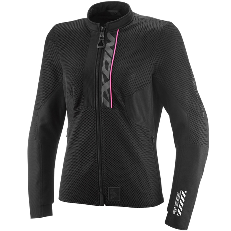 Geacă motociclistă pentru femei IXON Ostro Lady negru-roz fluo