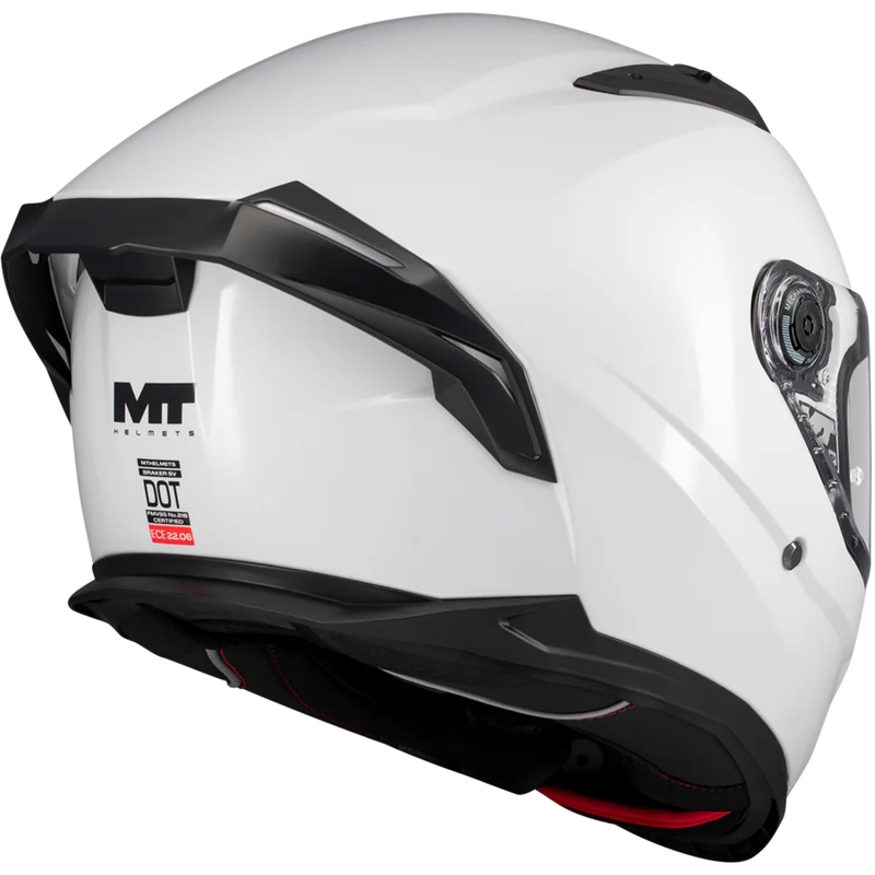 Casca moto integrala MT Braker SV Pure A0 alba