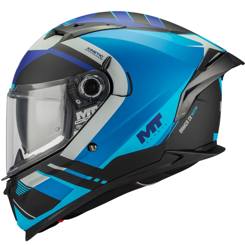 Cască integrală pentru motocicletă MT Braker SV Inception B7 negru-albastru-gri