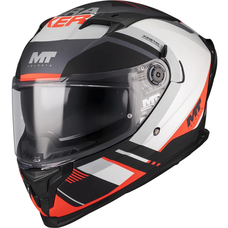 Cască integrală pentru motocicletă MT Braker SV Inception B5 negru mat-gri-roșu