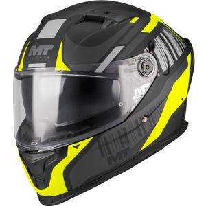 Cască integrală pentru motocicletă MT Braker SV Cockpit B13 negru mat-gri-galben fluo