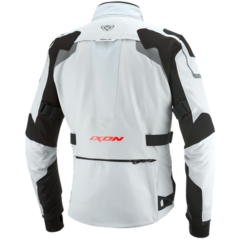 Geacă motocicletă IXON Odin gri deschis-negru
