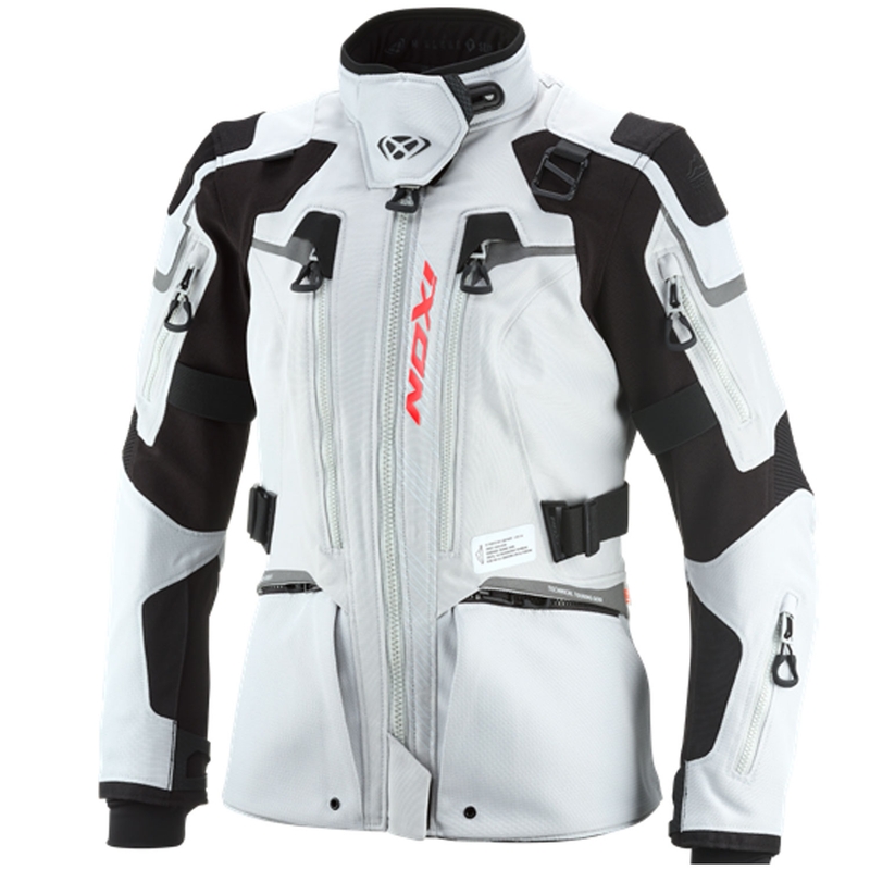 Geacă de motocicletă pentru femei IXON Odin gri deschis-negru