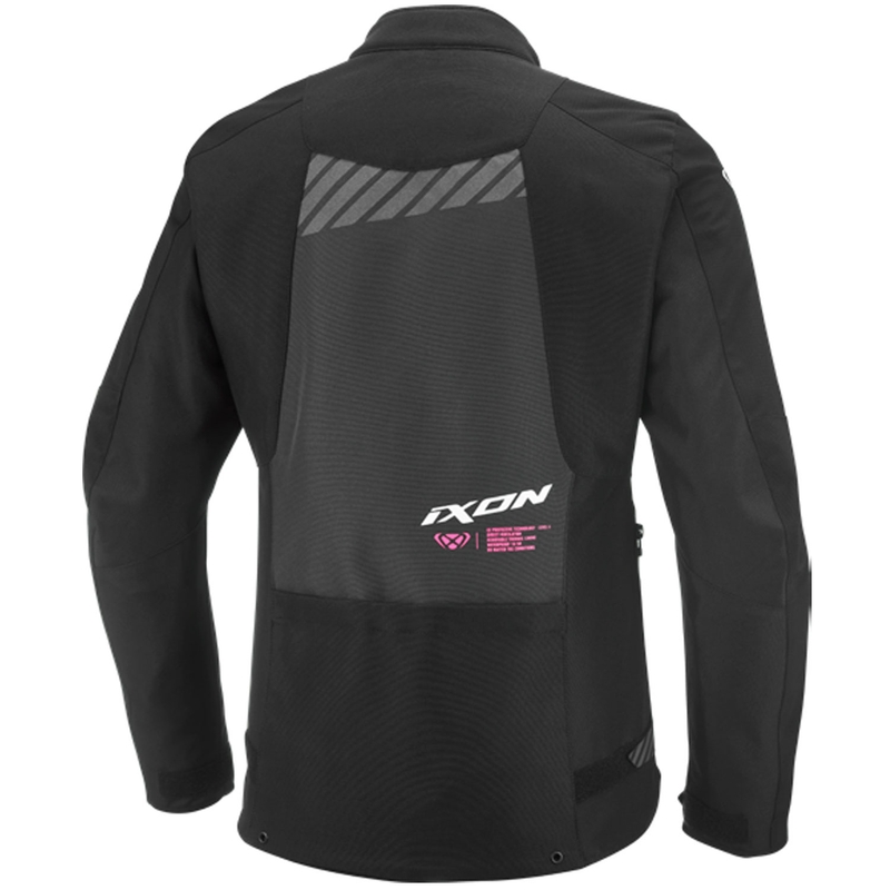 Geacă motociclistă pentru femei IXON Tyr negru-antracit-roz fluo