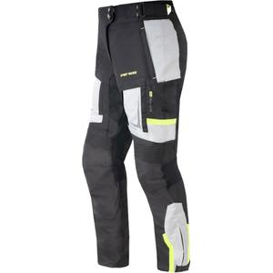 Pantaloni moto dama Street Racer Hilax negru-gri-galben fluo