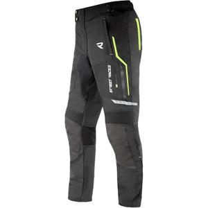 Pantaloni moto Street Racer Flex negru-galben fluo