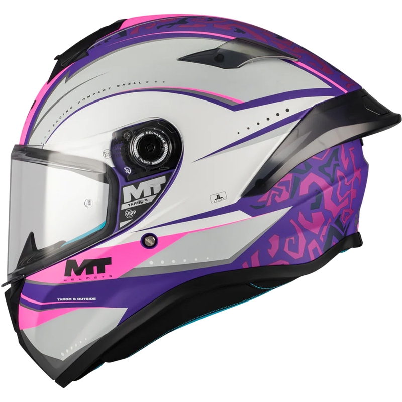 Cască integrală pentru motocicletă MT Targo S Outside C8 mată violet-gri-roz