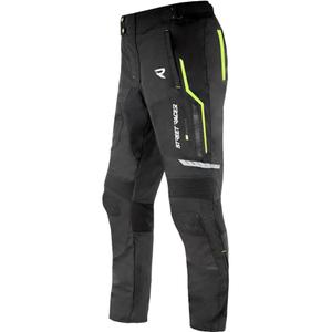 Pantaloni moto Street Racer Flex EVO negru-galben fluo
