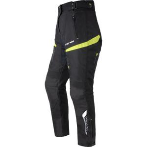 Pantaloni de motocicleta Street Racer Vix de dama negru-galben fluo