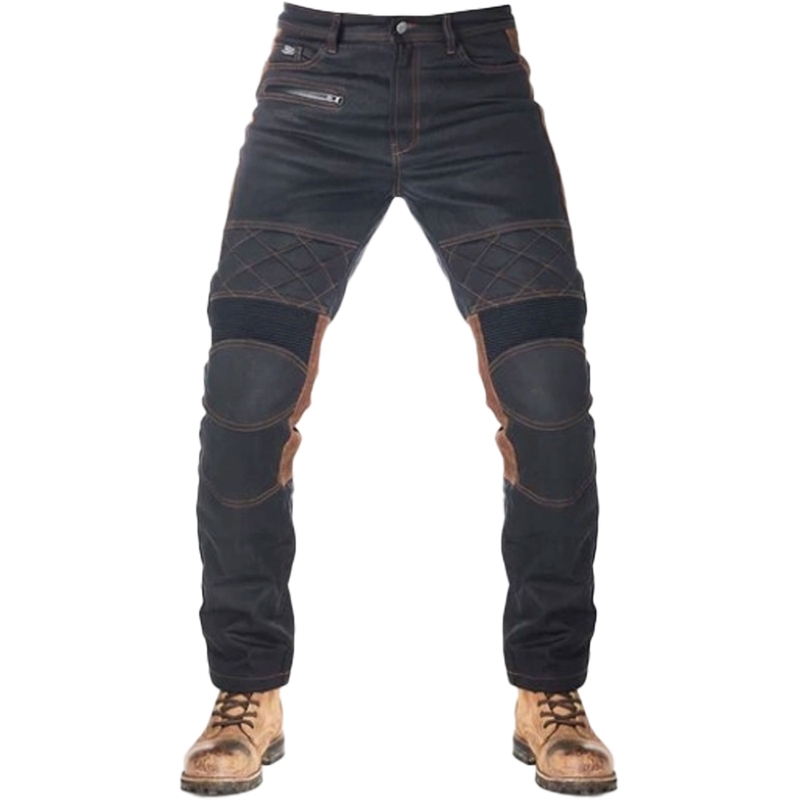 Pantaloni pentru motociclete Fuel Sergeant 2 Waxed maro și negru