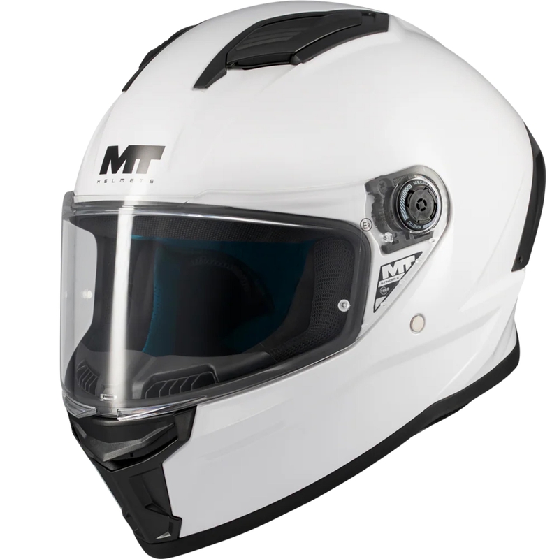 Cască integrală pentru motocicletă MT Stinger 2 Pure A0 albă