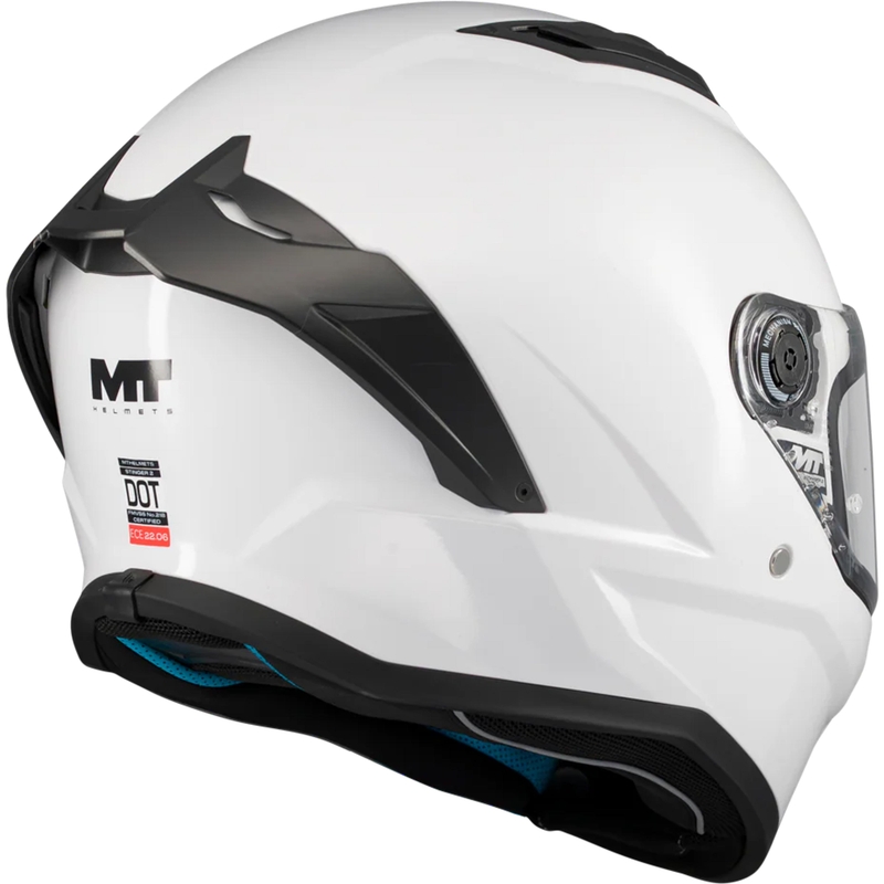 Cască integrală pentru motocicletă MT Stinger 2 Pure A0 albă