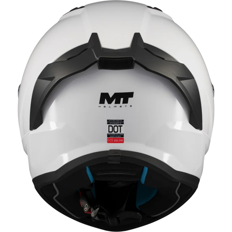 Cască integrală pentru motocicletă MT Stinger 2 Pure A0 albă