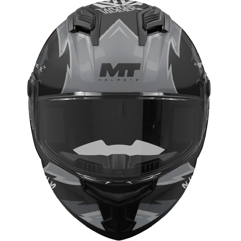 Cască integrală pentru motocicletă MT Stinger 2 Tagger B2 negru mat-gri
