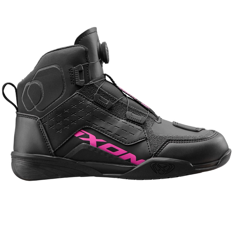 Ghete moto pentru femei IXON Vyper WP negru-roz