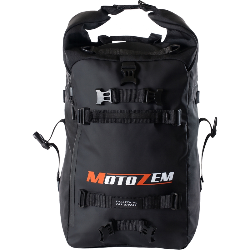 Geantă de motocicletă impermeabilă MotoZem DryBag neagră 27,5 l