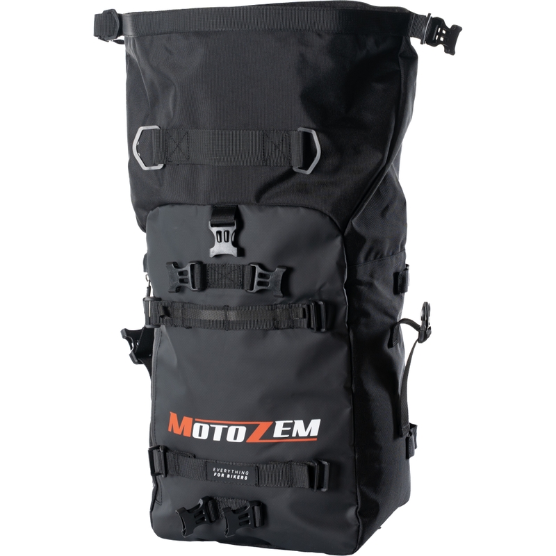 Geantă de motocicletă impermeabilă MotoZem DryBag neagră 27,5 l