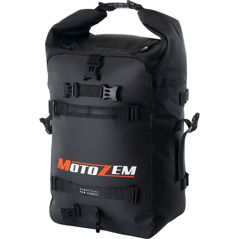 Geantă de motocicletă impermeabilă MotoZem DryBag neagră 27,5 l