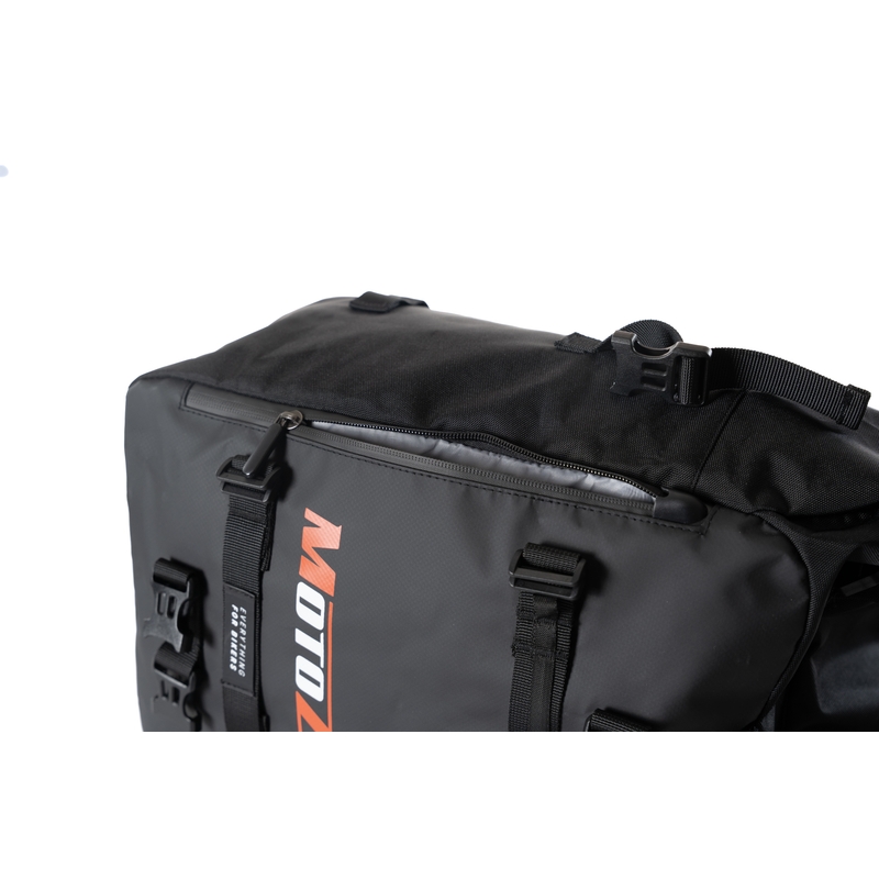 Geantă de motocicletă impermeabilă MotoZem DryBag neagră 27,5 l