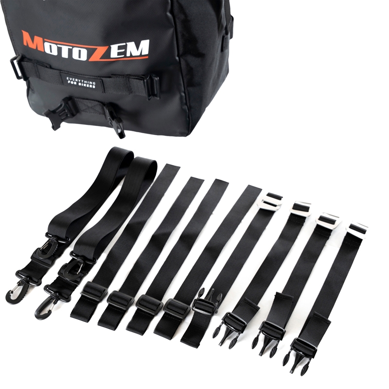 Geantă de motocicletă impermeabilă MotoZem DryBag neagră 27,5 l