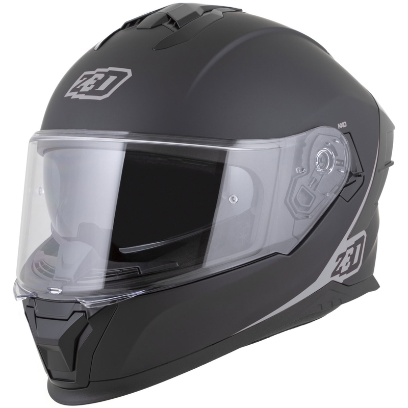 Cască integrală pentru motocicletă ZED K40 negru mat-gri închis