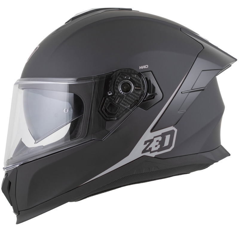 Cască integrală pentru motocicletă ZED K40 negru mat-gri închis