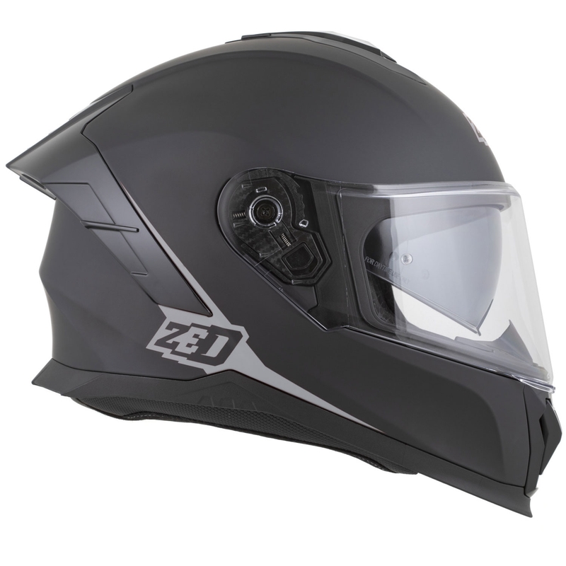Cască integrală pentru motocicletă ZED K40 negru mat-gri închis