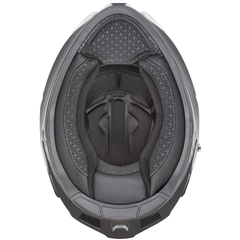 Cască integrală pentru motocicletă ZED K40 negru mat-gri închis