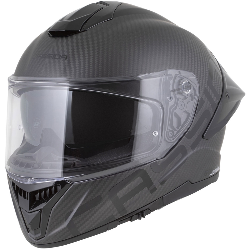 Cască integrală pentru motocicletă Cassida Integral GTS 2.1 Plus Carbon, mată, carbon-negru-alb