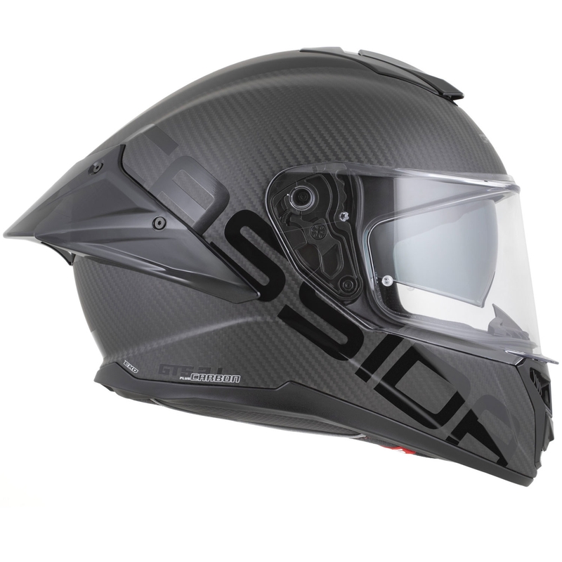 Cască integrală pentru motocicletă Cassida Integral GTS 2.1 Plus Carbon, mată, carbon-negru-alb