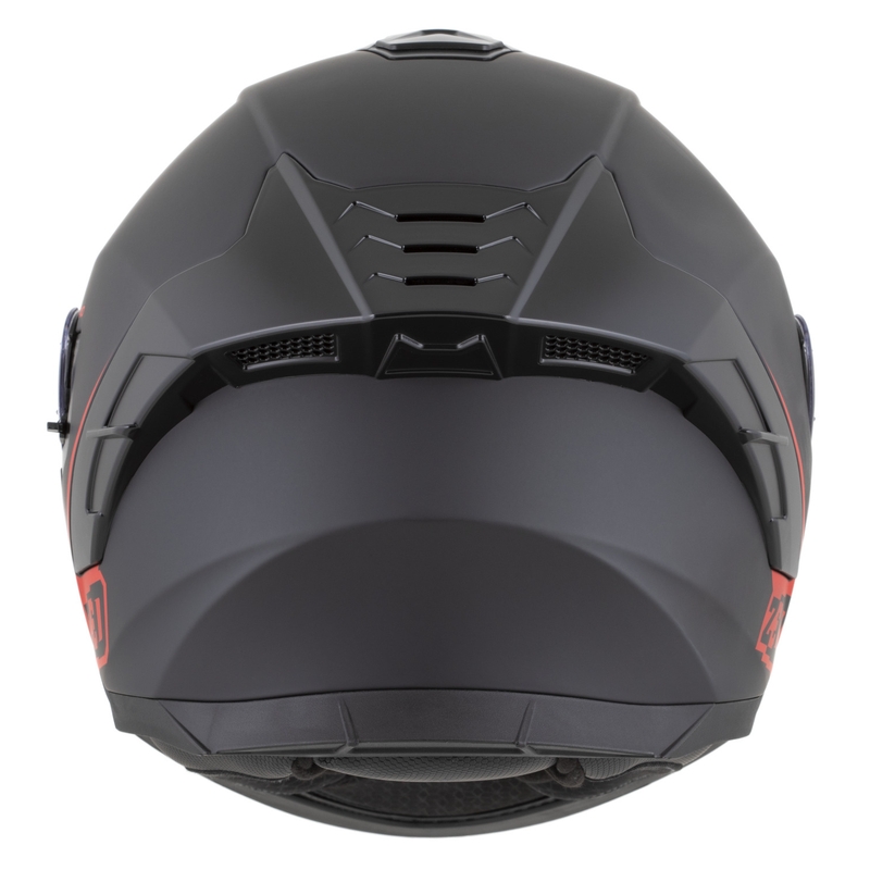 Cască integrală pentru motocicletă ZED K40 negru mat-roșu