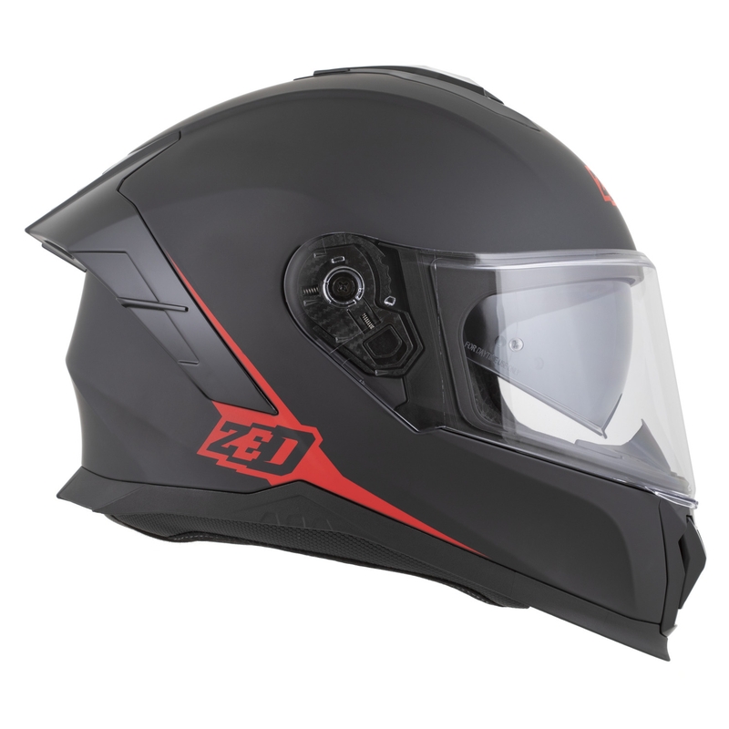 Cască integrală pentru motocicletă ZED K40 negru mat-roșu