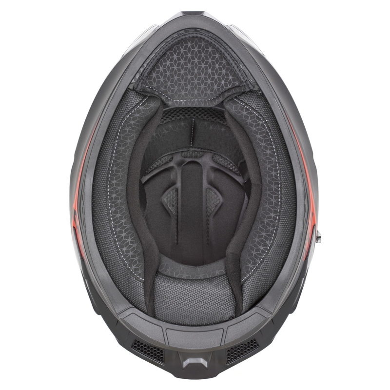 Cască integrală pentru motocicletă ZED K40 negru mat-roșu