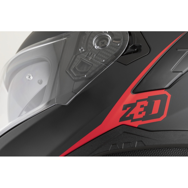 Cască integrală pentru motocicletă ZED K40 negru mat-roșu