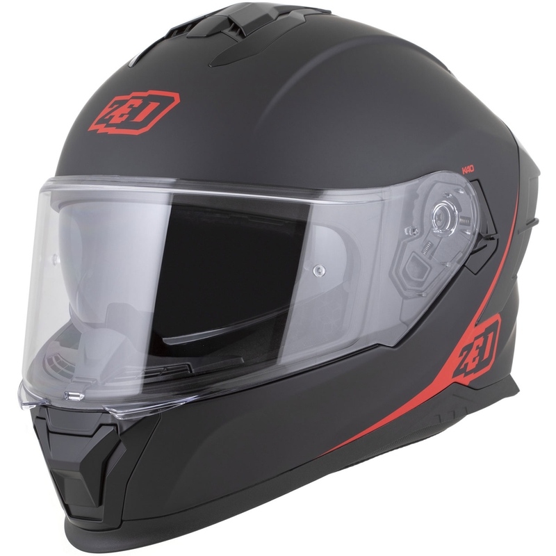 Cască integrală pentru motocicletă ZED K40 negru mat-roșu